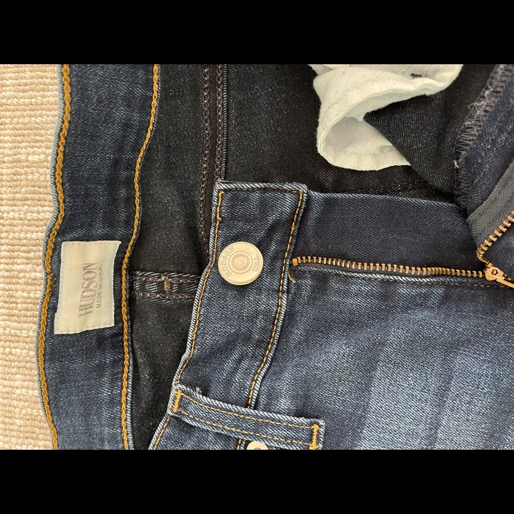Hudson Mid Rise Ripped Denim Jeans - Picture 6 of 10
